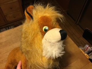 Large Vintage Merrythought Stuffed Animal Lion 1940 ' s or 50 ' s Cond. 4