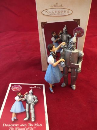 Hallmark Keepsake Ornament The Wizard Of Oz Dorothy And Tin Man Collectible 2003