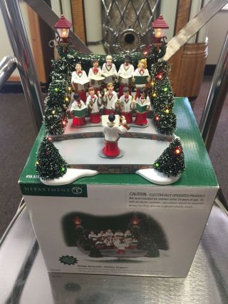 Dept 56 Dickens Village Animated Holiday Singers Sing 3 Christmas Songs And Move
