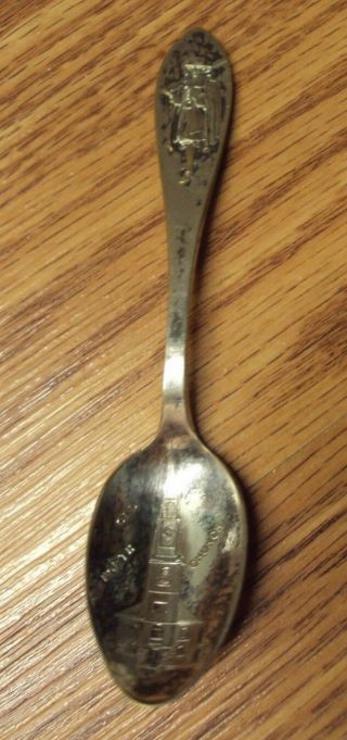 Vtg Estate Find Old North Church Silverplate Spoon 4 & 3/8 " L