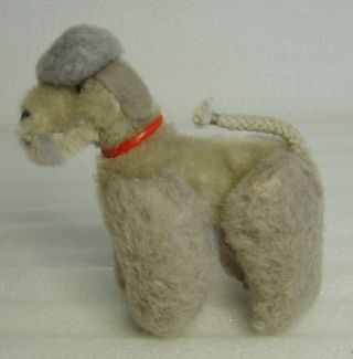 Little Vintage 50s/60s Steiff Grey Mohair Snobby Poodle Dog