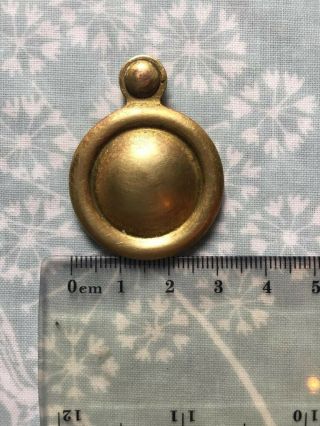 Old brass escutcheon vintage key hole cover 3