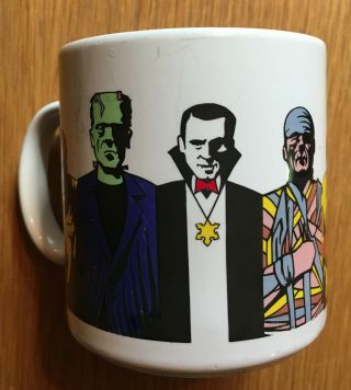 Vintage Universal Monsters Coffee Mug Dracula Frankenstein Mummy Wolfman L@@k