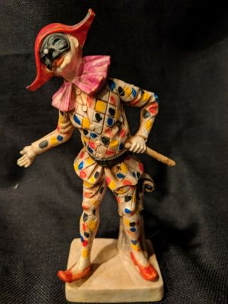 Vintage Fontanini Hand - Painted Clown Made In Italy.  ⏪⏪