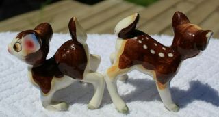 Vintage Playful Bambi Deer Salt and Pepper Shakers - Japan 3