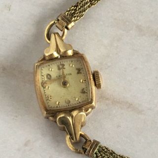 Vintage Ladies Wrist Watch 10k Gold Filled Hamilton Woman 