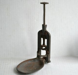 Antique 1901 Hand Plunger Cherry Pit Seeder Rollman Co.  Kitchen Farm Tool