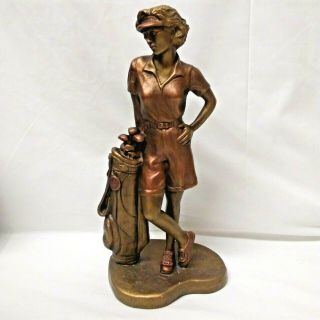Austin Bronze Sculpture By Alice Heath Golf Woman Lady 1993