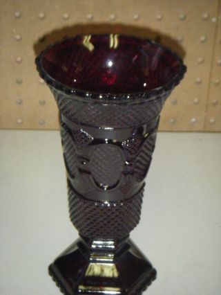 Avon Cape Cod Ruby Red 8 " Flower Vase