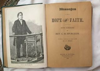 Antique 1889 Messages Of Hope & Faith Sermons By Rev.  C.  H.  Spurgeon 4