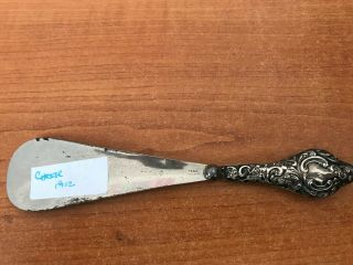 Art Nouveau Solid Silver Handle Shoe Horn - - Hallmarked Chester 1912 - Unknown Maker