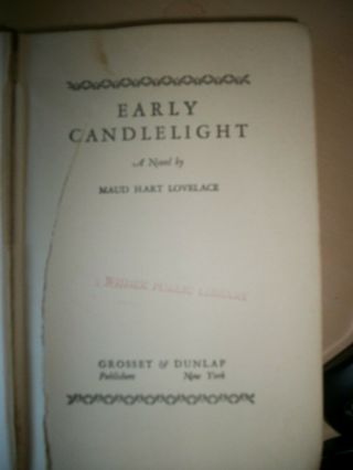 Maud Hart Lovelace EARLY CANDLELIGHT 1931 Hardcover VINTAGE 3