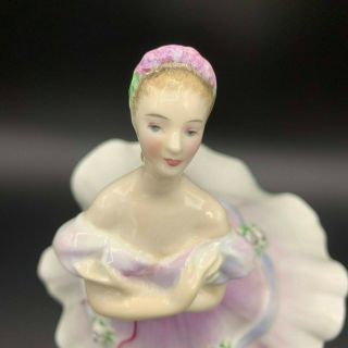 Royal Doulton The Ballerina Figurine HN 2116 White Purple Dress Bone China 3