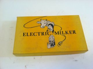 Vtg Antique Collectable " Electric Milker " Novelty Breast Tits Gag Joke Gift
