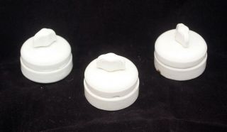 3 Vintage French Ceramic Twist Light Switch Switches Set Of 3 All Have Chips