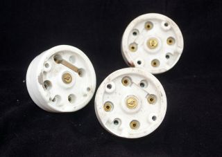 3 Vintage French Ceramic Twist Light Switch Switches Set of 3 All Have Chips 3