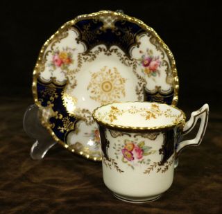 Antique Early 20th Century Coalport Gilded China Cup & Saucer.