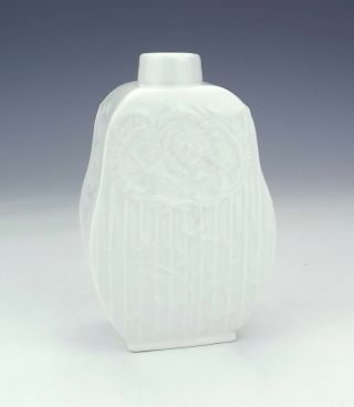 Antique Kpm Berlin Porcelain - Blanc De Chine Tea Caddy - Unusual