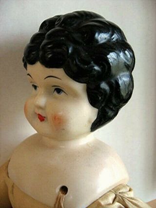 17 " China Head Cloth Body Bisque Lower Limbs Doll Marked 5 Japan