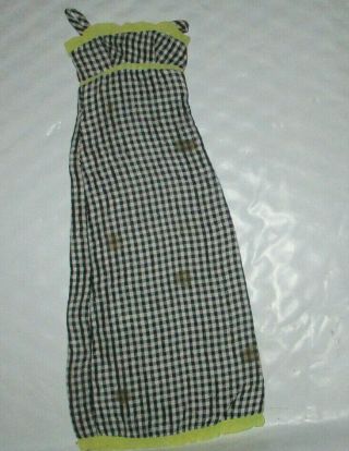 Vintage Francie 1291 Check This O " Long Dress Only 1967