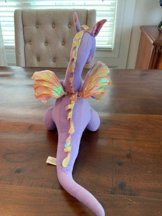Barbie Rapunzel 14” Penelope Purple Talking Dragon Plush Vintage 2002 Mattel 3