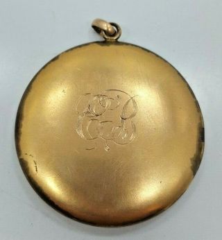 Antique Victorian Era Large Round Gold Filled W.  & S.  Blakinton Locket
