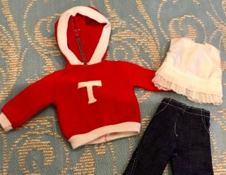 Vintage Doll Clothes: Bow & Arrow Top For Tammy,  Plus Jeans And White Top 1960s