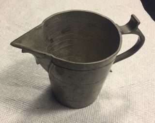 Vintage Unmarked Pewter (?) Measure Cup