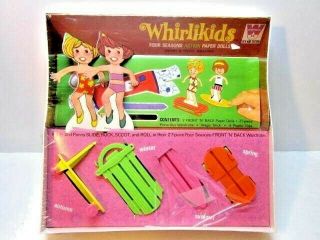 Vintage 1971 Whitman Whirlikids 4 Season Action Paper Doll Set 1970 
