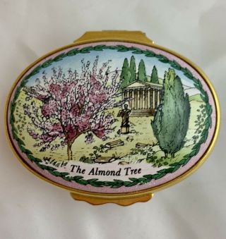 Halcyon Days Enamel Box ' The Almond Tree ' 8