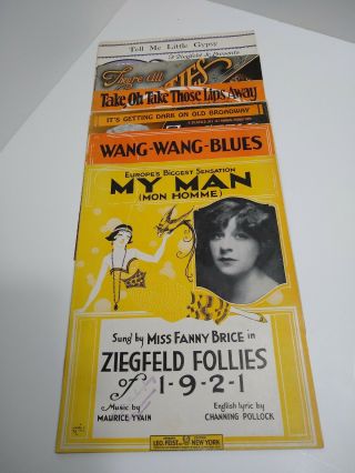 6 Vintage Sheet Music Ziegfeld Follies Of 1920s