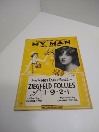 6 Vintage Sheet Music ZIEGFELD FOLLIES OF 1920s 2