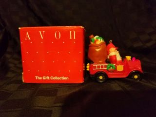 Vintage Avon Light Up Christmas Ornament Fireman Santa