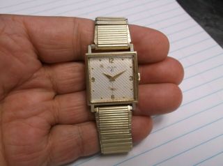 Antique Art Deco Elgin 17j Model 887 Star Watch Case Co Ss Back Wristwatch