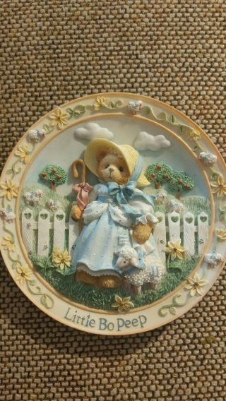 Little Bo Peep Cherished Teddies Plate 3d