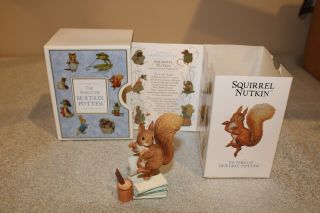The World Of Beatrix Potter Figurine Squirrel Nutkin On Book 1996 Resin Nursery