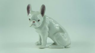 Antique Continental Or Russian Seated French Bulldog