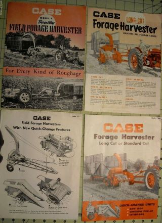 4 Vintage Case Dealer Sales Brochures Forage Harvester Model C & C2