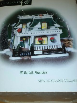 Dept 56 England Village W Bartell Physician Item 57006 Christmas Town Deco