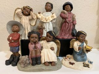 All God’s Children Figurines M.  Holcombe Charity Valerie Zack Joy Cieara Michael