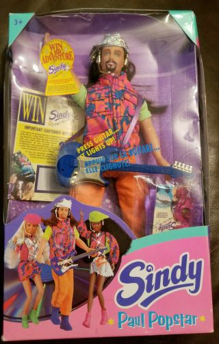 Sindy Paul Popstar Doll With Light Up Guitar Still Hasbro Magic Key 1995