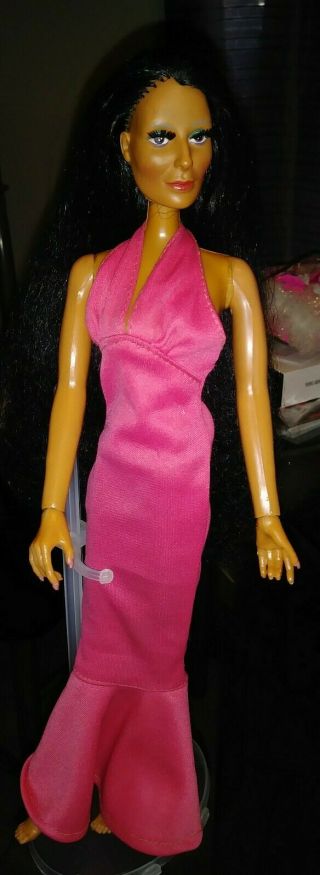 Vintage 1975 Cher Mego Doll Wearing Dress