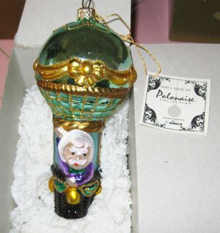 2000 Polonaise Wizard Oz Ornament Balloon To Kansas Kurt Adler W/box Tags