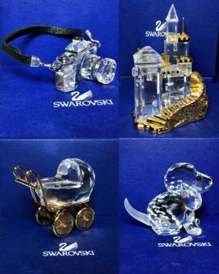4 Swarovski Crystal Journeys & Other Figurines 4 Boxes & Certificates