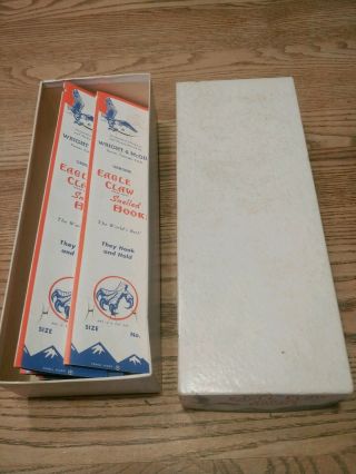 Nos Vintage Wright And Mcgill Eagle Claw Hooks Box 1938 Old Stock