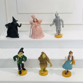6 Wizard Of Oz Figures 1939 Loews Ren 1987 Turner Macau Presents Cake Top Toys