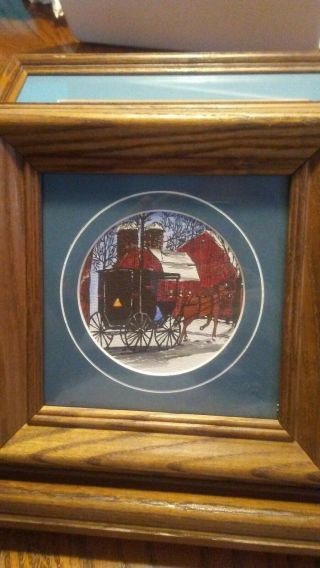 41/1000 Horse And Carriage Signed And Numbered J.  Friend Amish Print 9 " ×9 "