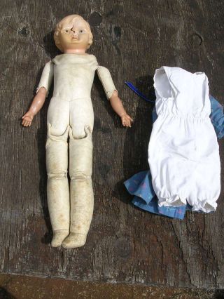 Vintage Leather Body Doll,  