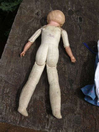 Vintage Leather Body Doll,  ' Panitz ' Germany. 4