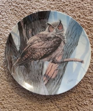Knowles Great Horned Owl Collector Plate